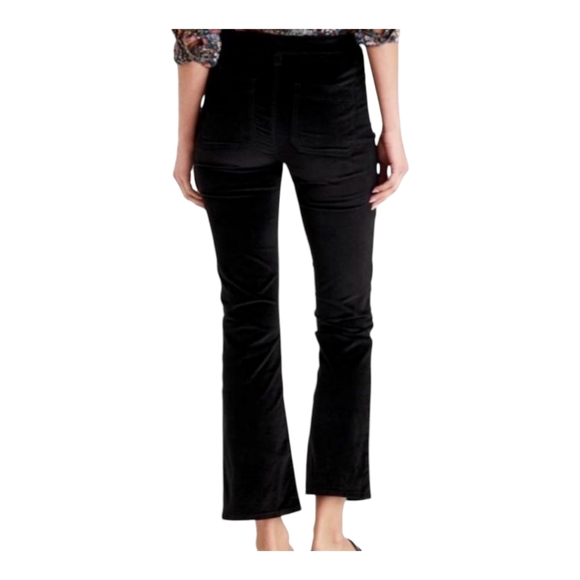 J crew black velvet Billie Demi Boot Crop pants size 29/8 - Picture 2 of 8